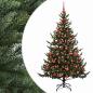 Preview: Künstlicher Weihnachtsbaum mit Weihnachtskugel 180 cm 300 LEDs