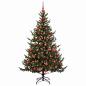 Preview: Künstlicher Weihnachtsbaum mit Weihnachtskugel 180 cm 300 LEDs