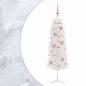 Preview: Künstlicher schmaler Weihnachtsbaum mit Weihnachtskugel 120 cm