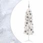 Preview: Künstlicher schmaler Weihnachtsbaum mit Weihnachtskugel 120 cm