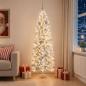 Preview: ARDEBO.de - Künstlicher schmaler Weihnachtsbaum mit Weihnachtskugel 210 cm