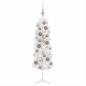 Preview: Künstlicher schmaler Weihnachtsbaum mit Weihnachtskugel 150 cm