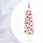 Preview: Künstlicher schmaler Weihnachtsbaum mit Weihnachtskugel 120 cm