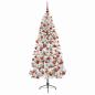 Preview: Künstlicher Weihnachtsbaum mit Weihnachtskugeln 210 cm 300 LEDs