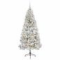 Preview: Künstlicher Weihnachtsbaum mit Weihnachtskugeln 210 cm 300 LEDs