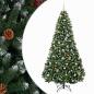 Preview: Künstlicher Weihnachtsbaum mit Weihnachtskugeln, grün 180 cm