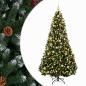 Preview: Künstlicher Weihnachtsbaum Grün mit Weihnachtskugel 210 cm