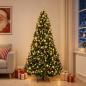 Preview: Künstlicher Weihnachtsbaum Grün mit Weihnachtskugel 210 cm