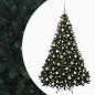 Preview: Künstlicher Weihnachtsbaum dunkelgrün mit Kugeln 180 cm