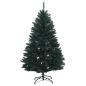 Preview: Künstlicher Weihnachtsbaum dunkelgrün mit Kugeln 180 cm