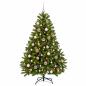 Preview: Künstlicher Weihnachtsbaum Hellgrün mit Christbaumkugeln 270 cm