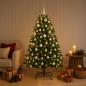 Preview: Künstlicher Weihnachtsbaum Mittelgrün mit Kugeln 150 cm