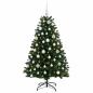 Preview: Künstlicher Weihnachtsbaum Mittelgrün mit Kugeln 150 cm