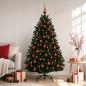 Preview: ARDEBO.de - Künstlicher Weihnachtsbaum Dunkelgrün mit Kugeln 180 cm