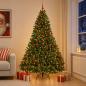 Preview: ARDEBO.de - Künstlicher Weihnachtsbaum Hellgrün mit Kugeln 270 cm 300 LEDs