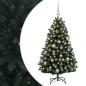 Preview: Künstlicher Weihnachtsbaum, dunkelgrün, mit Christbaumkugeln