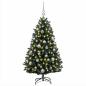Preview: Künstlicher Weihnachtsbaum, dunkelgrün, mit Christbaumkugeln