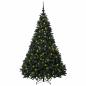 Preview: Künstlicher Weihnachtsbaum Dunkelgrün mit Kugeln 180 cm