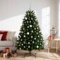 Preview: ARDEBO.de - Künstlicher Weihnachtsbaum Mittelgrün mit Kugeln 180 cm