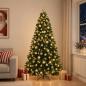Preview: ARDEBO.de - Künstlicher Weihnachtsbaum Dunkelgrün mit Kugeln 240 cm