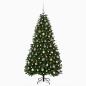 Preview: Künstlicher Weihnachtsbaum Mittelgrün mit Kugeln 240 cm