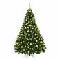 Preview: Künstlicher Weihnachtsbaum Mittelgrün mit Kugeln 240 cm