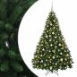 Preview: Künstlicher Weihnachtsbaum Mittelgrün mit Kugeln 240 cm