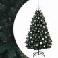 Preview: Künstlicher Weihnachtsbaum dunkelgrün mit Weihnachtskugeln