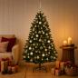 Preview: Künstlicher Weihnachtsbaum dunkelgrün mit Weihnachtskugeln