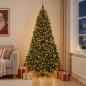 Preview: Künstlicher Weihnachtsbaum Grün mit Christbaumkugeln 240 cm