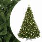 Preview: Künstlicher Weihnachtsbaum Hellgrün mit Weihnachtskugeln 240 cm