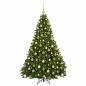 Preview: Künstlicher Weihnachtsbaum Hellgrün mit Weihnachtskugeln 240 cm