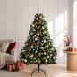 Preview: ARDEBO.de - Künstlicher Weihnachtsbaum, grün, mit Kugeln 180 cm 300 LEDs