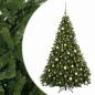 Preview: Künstlicher Weihnachtsbaum Hellgrün mit Kugeln 210 cm 300 LEDs