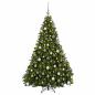 Preview: Künstlicher Weihnachtsbaum Hellgrün mit Kugeln 210 cm 300 LEDs