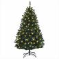 Preview: Künstlicher klappbarer Weihnachtsbaum 150 cm 150 LEDs