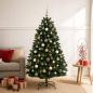 Preview: ARDEBO.de - Künstlicher Weihnachtsbaum Dunkelgrün mit Kugeln 180 cm