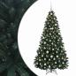 Preview: Künstlicher Weihnachtsbaum Dunkelgrün mit Kugeln 180 cm