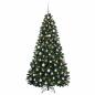 Preview: Künstlicher Weihnachtsbaum Dunkelgrün mit Kugeln 180 cm