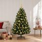 Preview: ARDEBO.de - Künstlicher Weihnachtsbaum Dunkelgrün mit Weihnachtskugeln