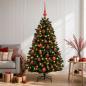 Preview: Künstlicher Weihnachtsbaum Dunkelgrün mit Kugeln 150 cm