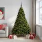 Preview: Künstlicher Weihnachtsbaum hellgrün mit Weihnachtskugeln 240 cm