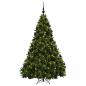 Preview: Künstlicher Weihnachtsbaum hellgrün mit Weihnachtskugeln 240 cm