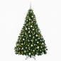 Preview: Künstlicher Weihnachtsbaum Mittelgrün mit Kugeln 210 cm