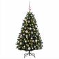Preview: Künstlicher Weihnachtsbaum Dunkelgrün mit Kugeln 120 cm