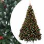 Preview: Künstlicher Weihnachtsbaum Grün mit Christbaumkugeln 210 cm