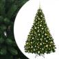 Preview: Künstlicher Weihnachtsbaum Mittelgrün mit Kugeln 180 cm