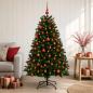 Preview: ARDEBO.de - Künstlicher Weihnachtsbaum Mittelgrün mit Kugeln 120 cm
