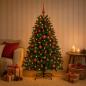 Preview: Künstlicher Weihnachtsbaum Mittelgrün mit Kugeln 120 cm
