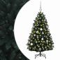 Preview: Künstlicher Weihnachtsbaum, dunkelgrün, mit Kugeln 150 cm